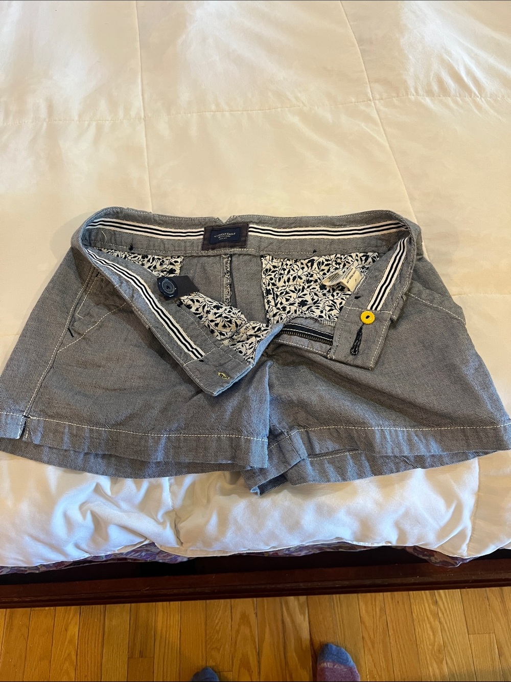 Women's Blue Casual Cotton Shorts